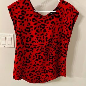 Red and black blouse size medium